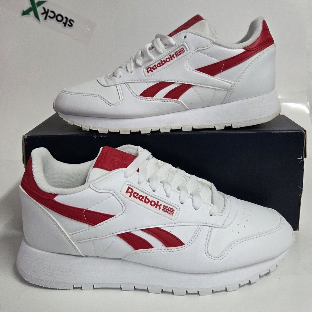 Reebok Classic Vegan White Vector Red Unisex Athletic Sneaker Size 8.5